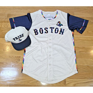 Boston Red Sox 2025 Pride Night SGA Hat Jersey Set Fenway Park Small MLB Rare